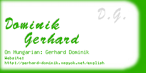 dominik gerhard business card